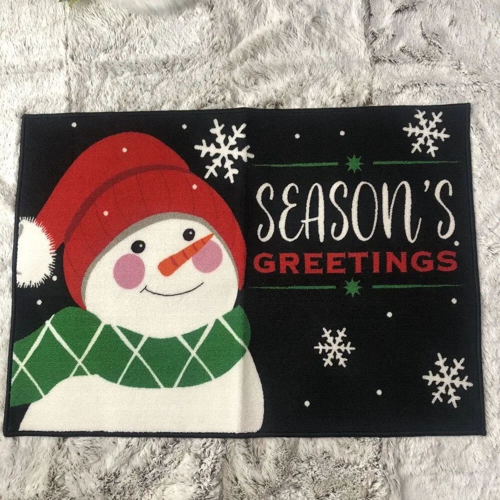 New Christmas Door Mat Indoor Outdoor Non Slip Floor Rug Entryway Welcome Carpet